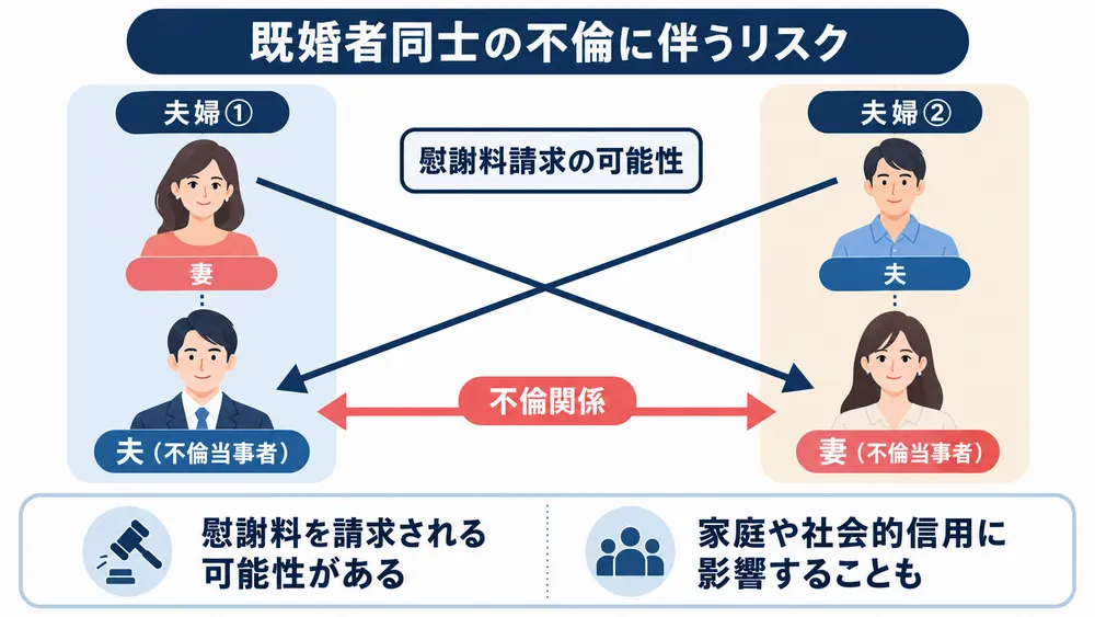 不倫関係と慰謝料請求の相関図